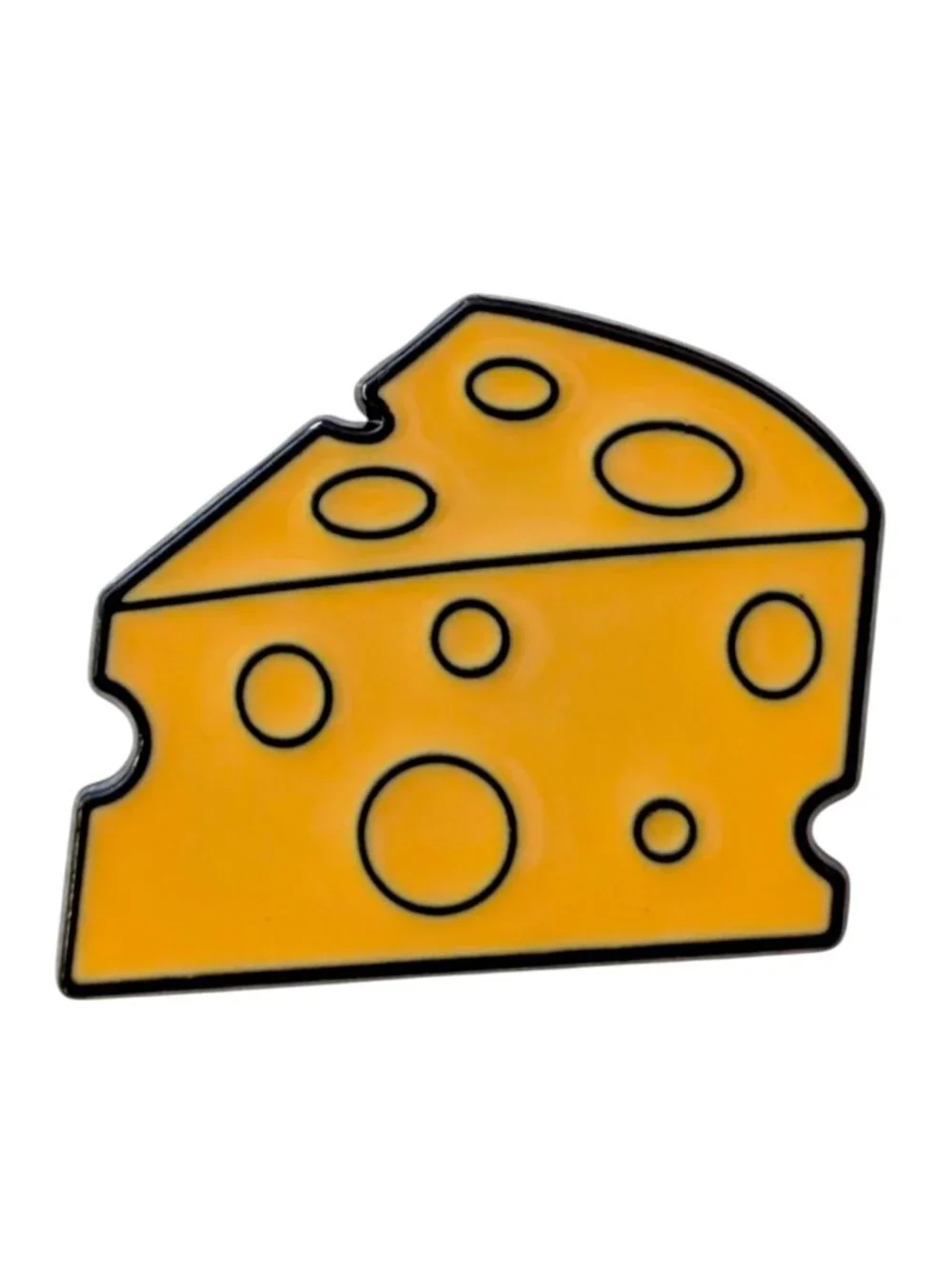 Food Enamel Tiny Pin: Swiss Cheese Wedge